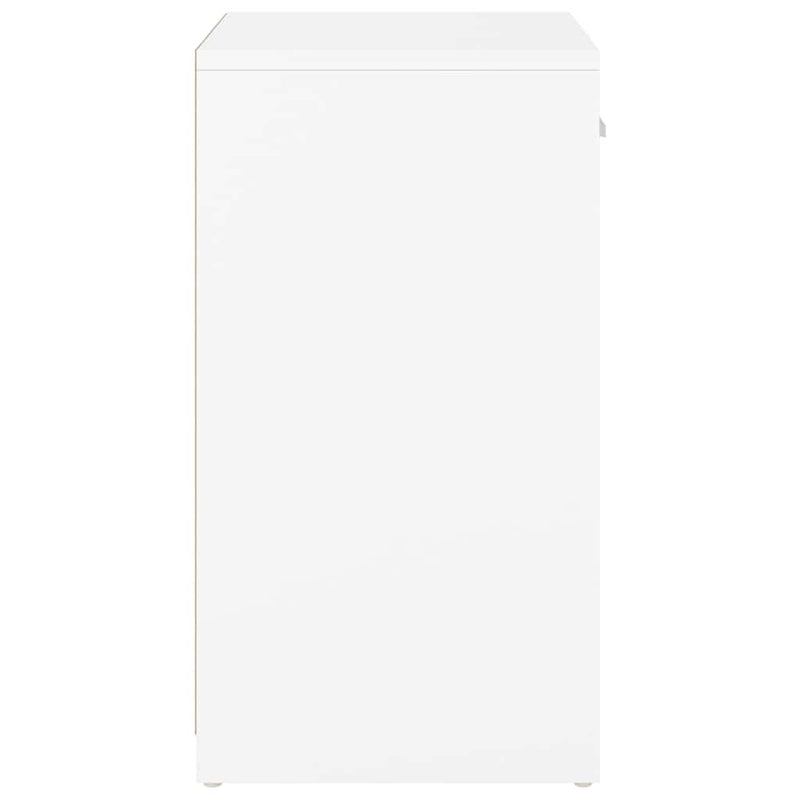 Banchetă pantofar, alb, 94,5x31x57 cm, lemn prelucrat