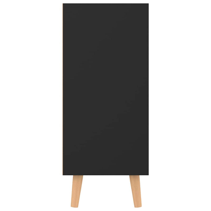 Servantă, negru, 90x30x72 cm, lemn prelucrat