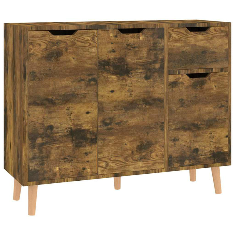 Servantă, stejar afumat, 90x30x72 cm, lemn prelucrat