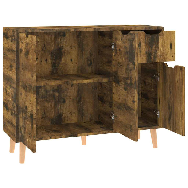 Servantă, stejar afumat, 90x30x72 cm, lemn prelucrat