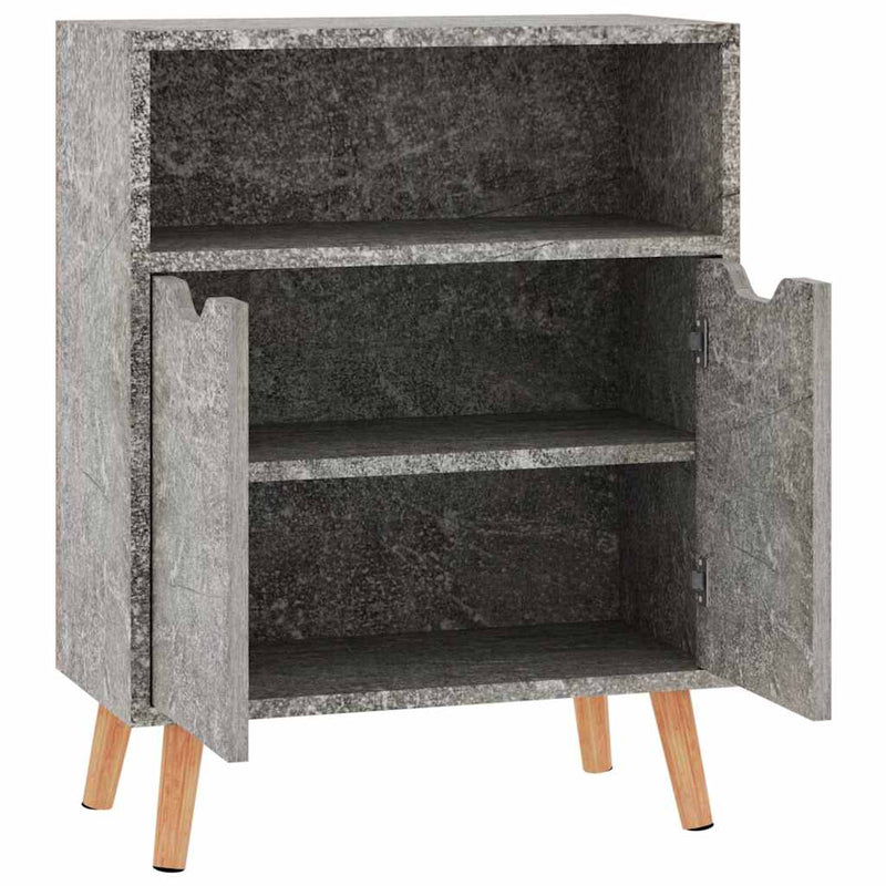 Servantă, gri beton, 60x30x72 cm, lemn prelucrat