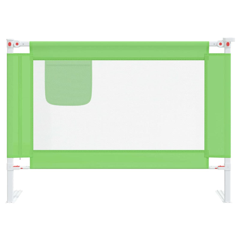 Balustradă de protecție pat copii, verde, 90x25 cm, textil
