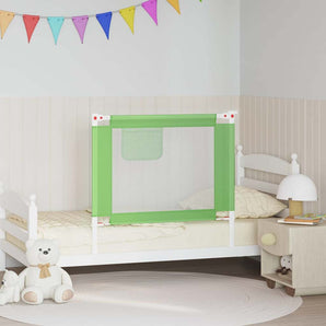 Balustradă de protecție pat copii, verde, 90x25 cm, textil