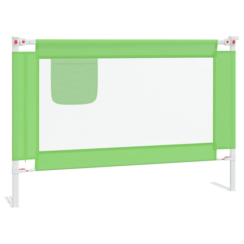 Balustradă de protecție pat copii, verde, 100x25 cm, textil