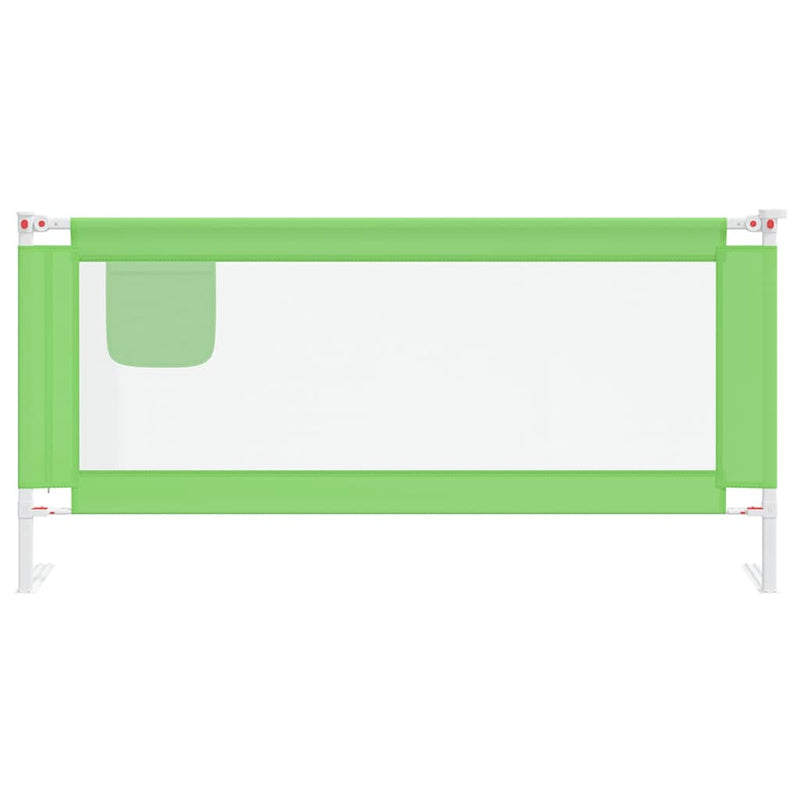 Balustradă de protecție pat copii, verde, 190x25 cm, textil
