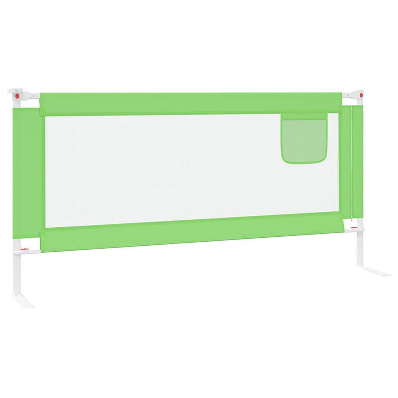 Balustradă de protecție pat copii, verde, 190x25 cm, textil