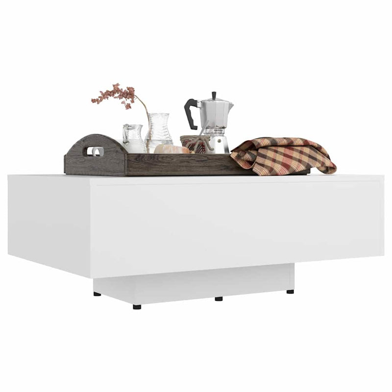 Măsuță de cafea, alb, 85x55x31 cm, lemn prelucrat