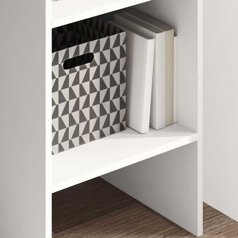 Bibliotecă, alb, 40x35x180 cm, lemn prelucrat