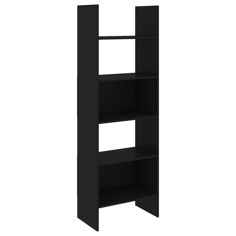 Bibliotecă, negru, 60x35x180 cm, lemn prelucrat