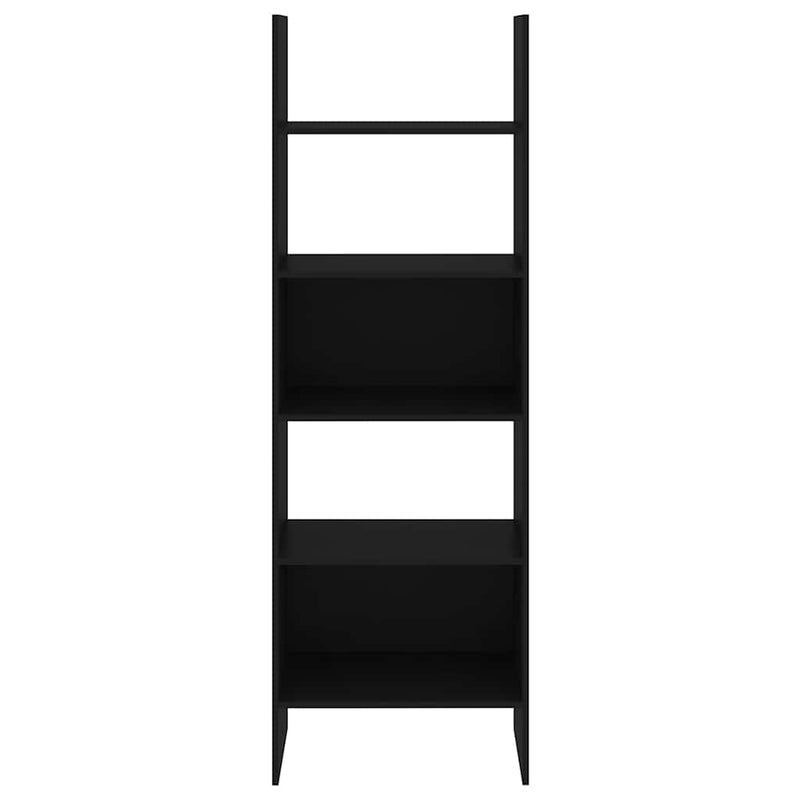 Bibliotecă, negru, 60x35x180 cm, lemn prelucrat