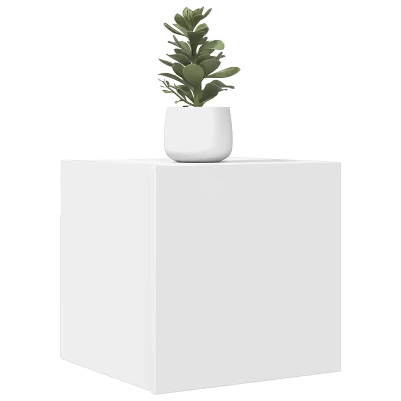 Dulapuri TV montaj pe perete, 4 buc., alb, 30,5x30x30 cm
