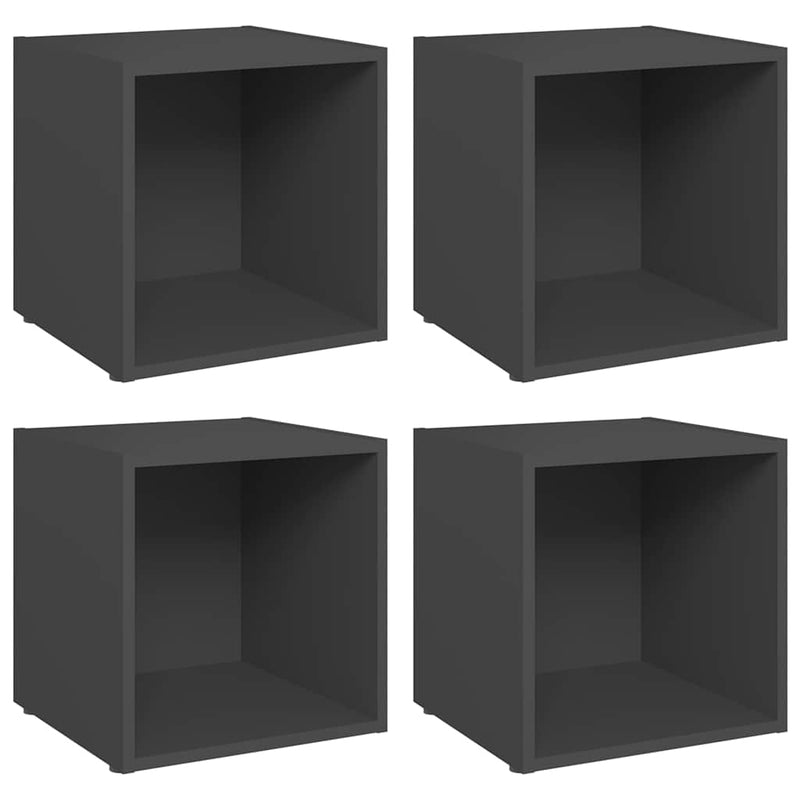 Comode TV, 4 buc., gri, 37x35x37 cm, PAL