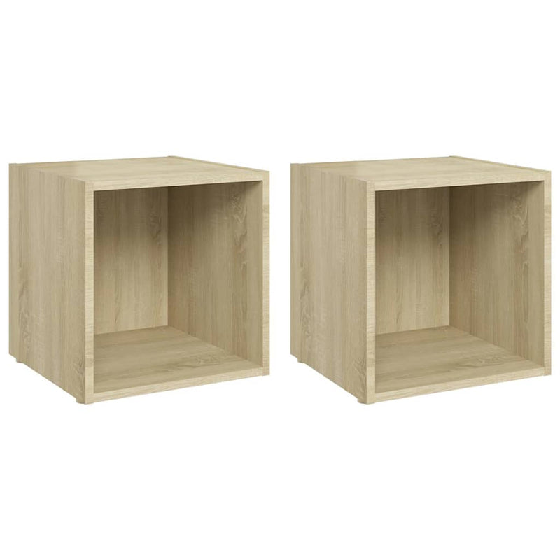 Comode TV, 2 buc., stejar sonoma, 37x35x37 cm, PAL