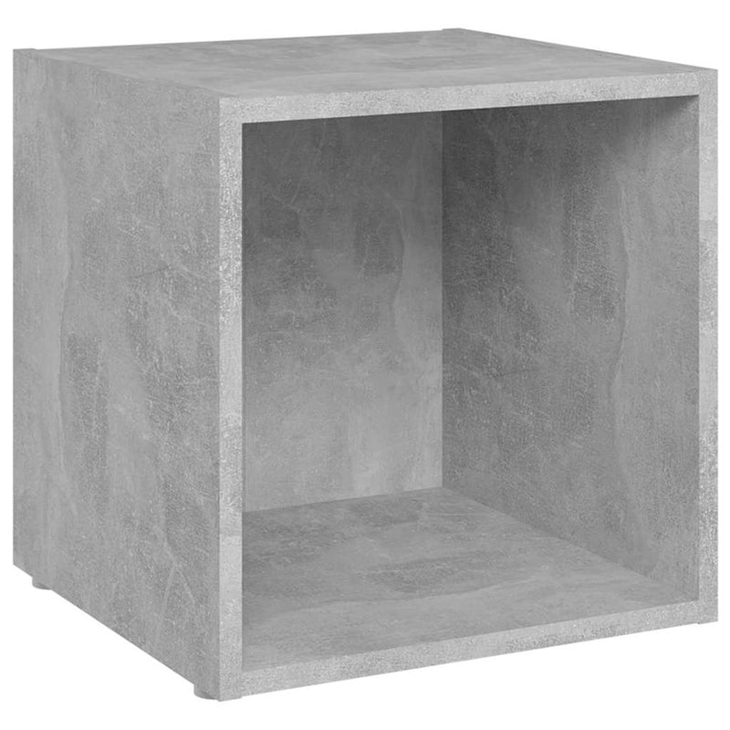 Comode TV, 2 buc., gri beton, 37x35x37 cm, PAL