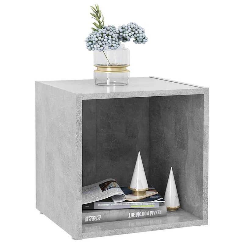 Comode TV, 4 buc., gri beton, 37x35x37 cm, PAL