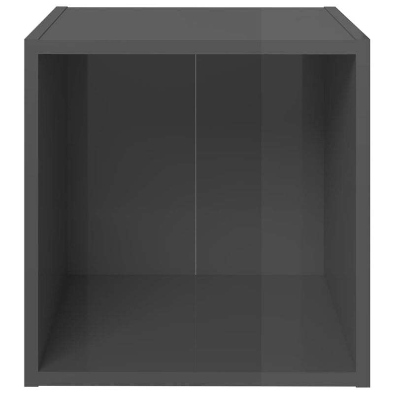 Comode TV, 4 buc., gri extralucios, 37x35x37 cm, PAL