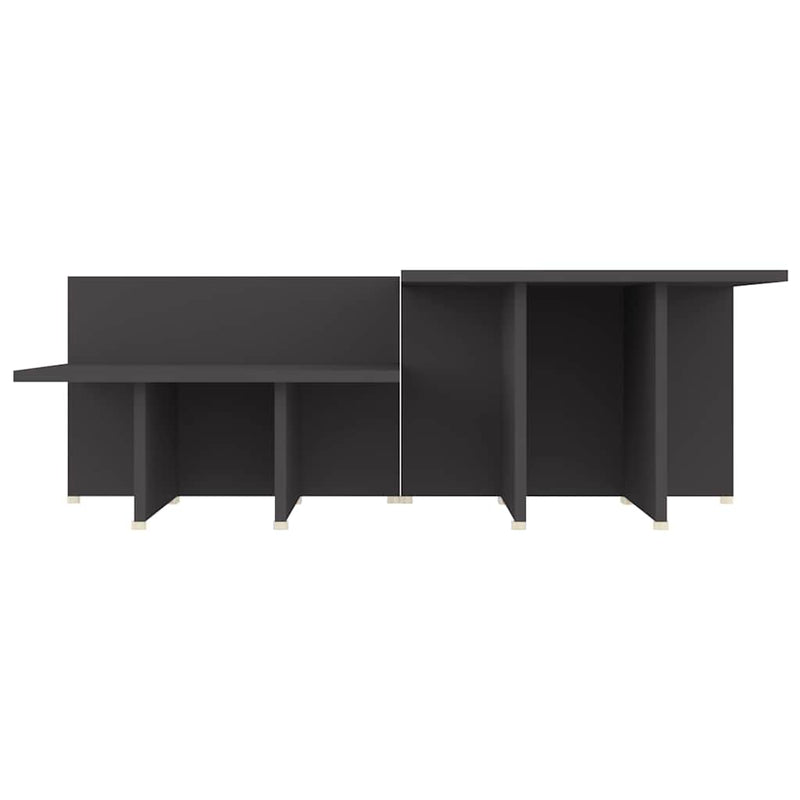 Mese de cafea, 2 buc., gri, 111,5x50x33 cm, lemn compozit