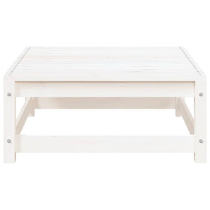 Set mobilier de grădină cu perne, 2 piese, alb, lemn masiv pin