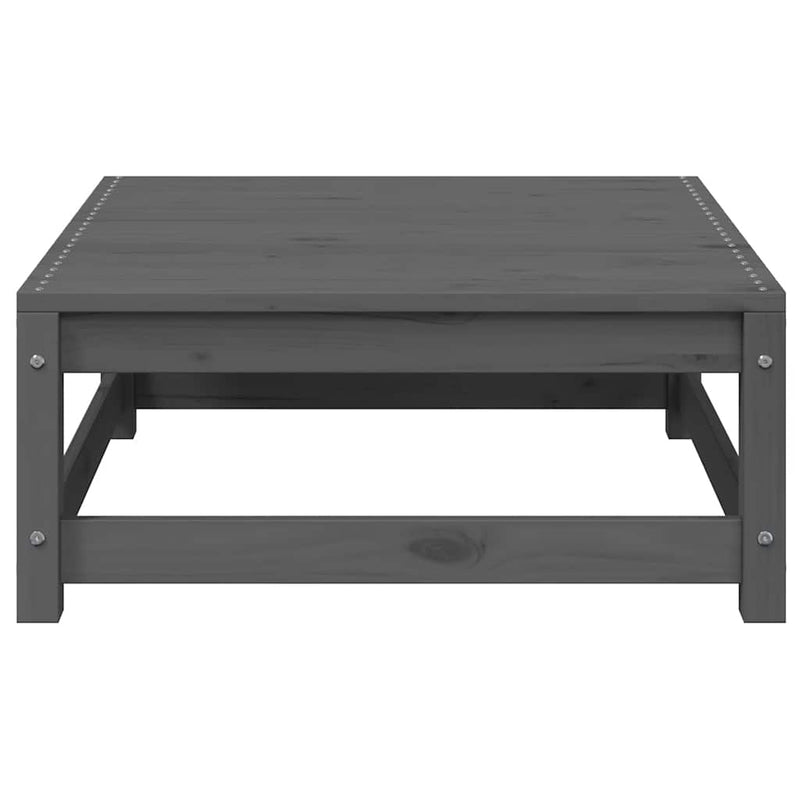 Set mobilier de grădină cu perne, 2 piese, gri, lemn masiv pin