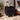 Noptiere cu picioare lemn masiv pin, 2 buc., negru, 40x35x50 cm