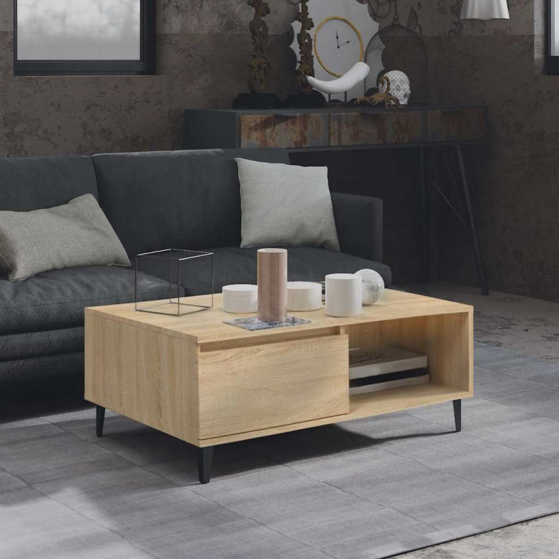 Măsuță de cafea, stejar sonoma, 90x60x35 cm, lemn prelucrat