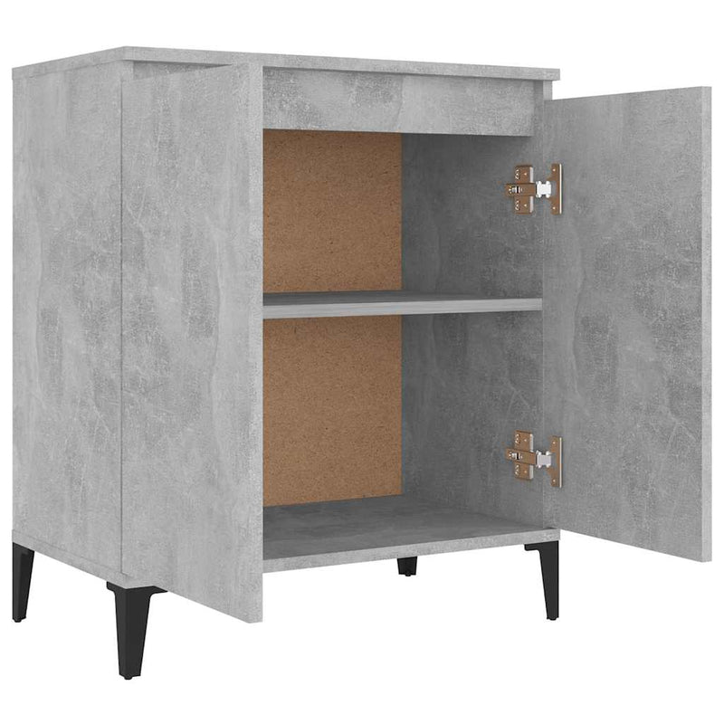 Servantă, gri beton, 60x35x70 cm, lemn prelucrat