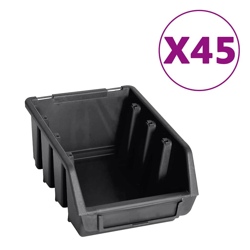 Set cutii depozitare 96 piese cu panouri de perete, roșu&negru