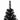 Pom de Crăciun artificial cu suport, negru, 240 cm, PVC