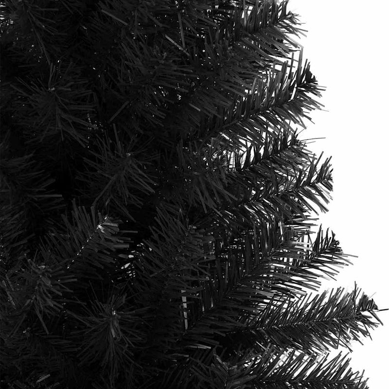 Pom de Crăciun artificial cu suport, negru, 240 cm, PVC