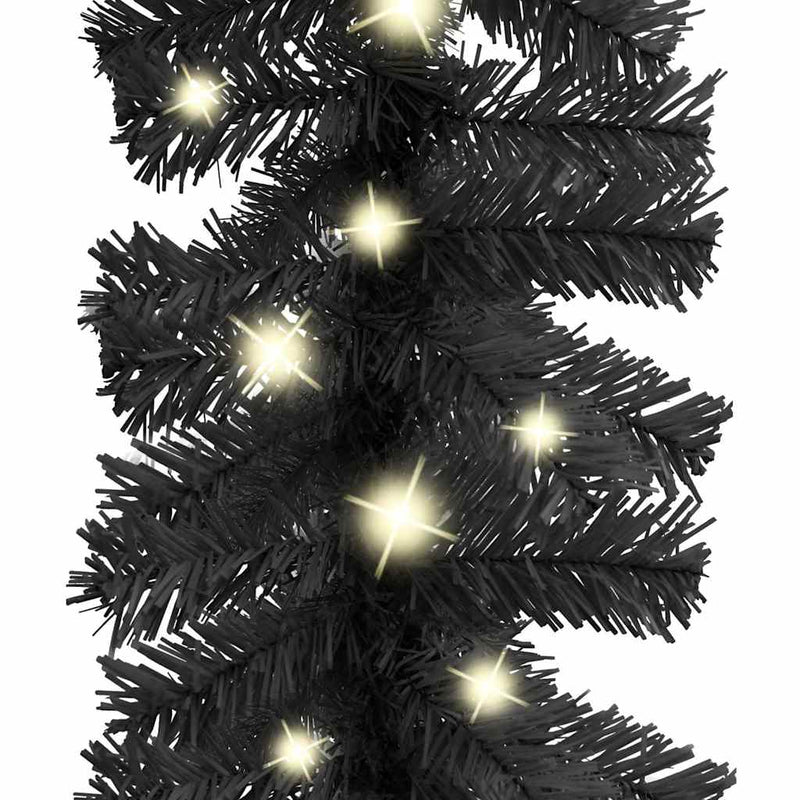 Ghirlandă de Crăciun cu lumini LED, negru, 10 m