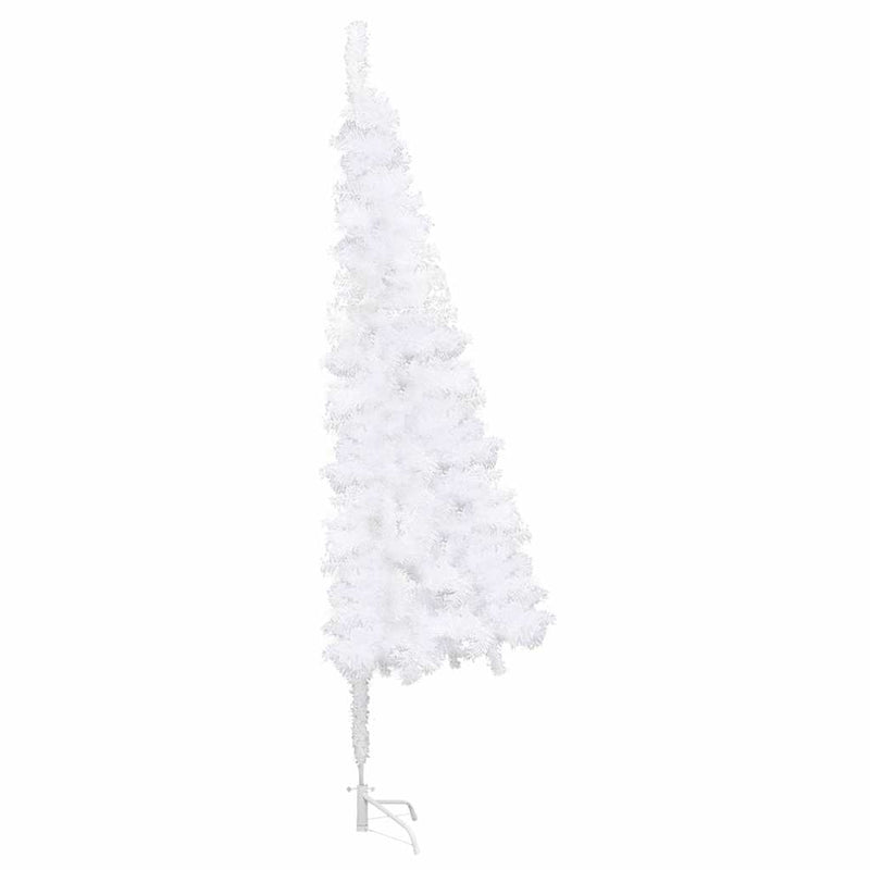 Brad de Crăciun artificial, de colț, alb, 240 cm, PVC