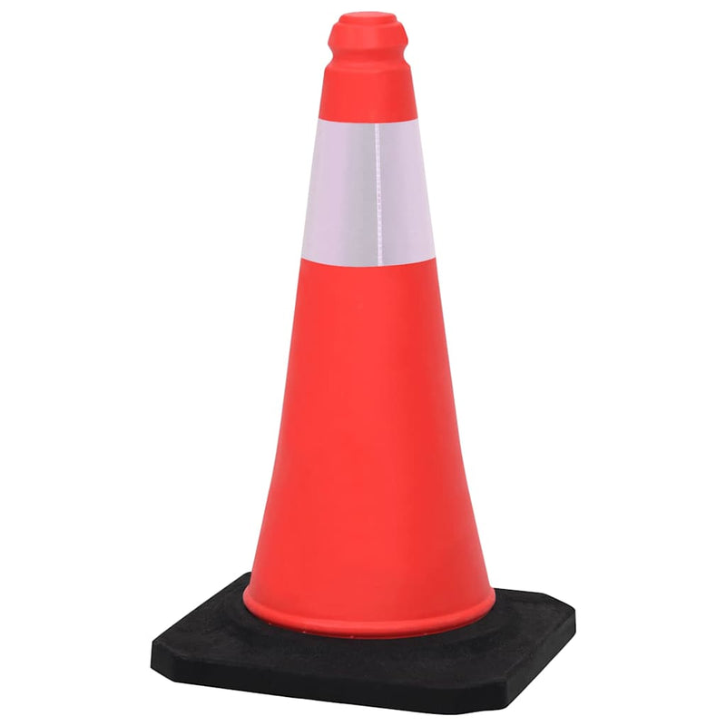 Conuri rutiere reflectorizante cu baze grele 4 buc. 50 cm