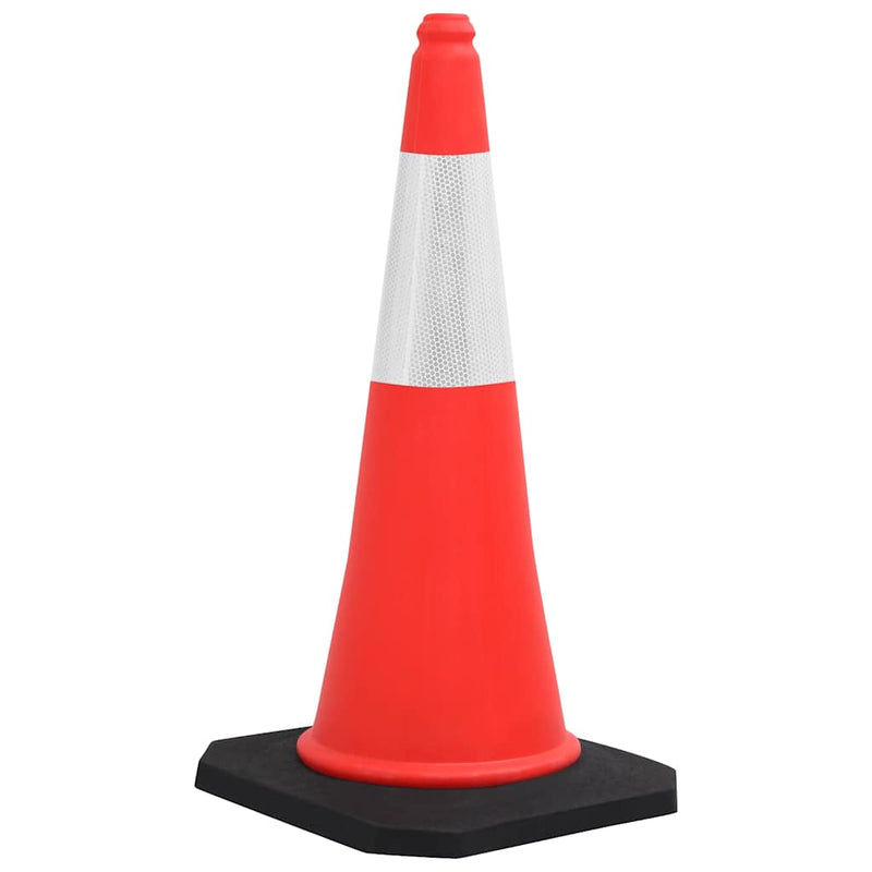 Conuri rutiere reflectorizante cu baze grele 4 buc. 75 cm