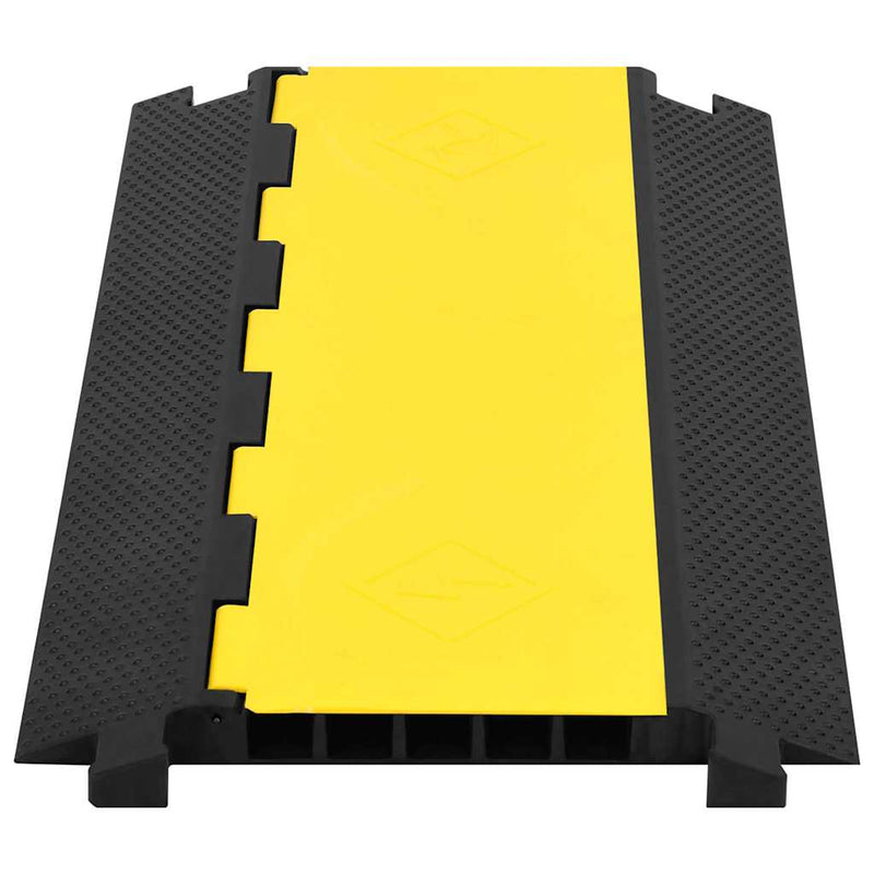 Rampă de protecție cabluri, 5 canale, 90 cm, cauciuc