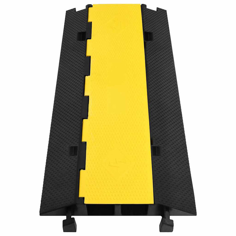 Rampă de protecție cabluri, 2 canale, 100 cm, cauciuc