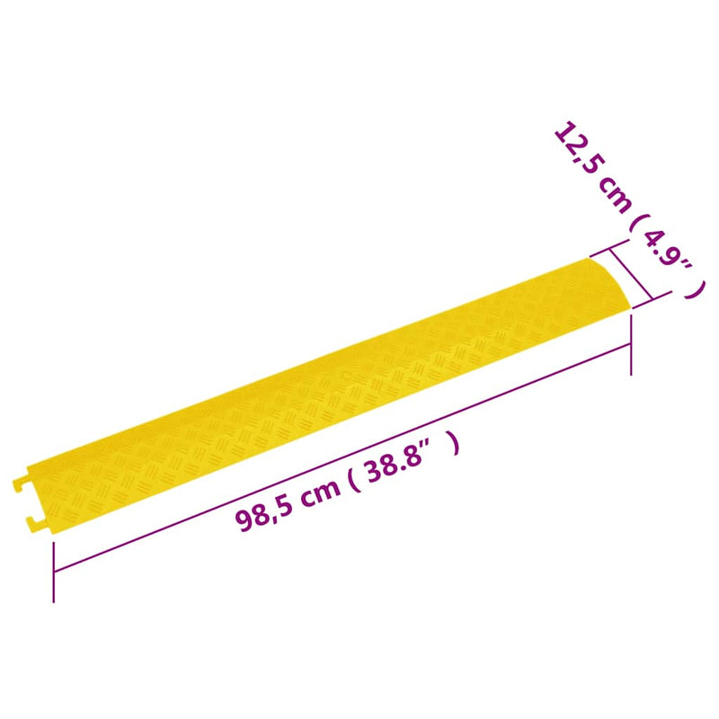 Rampe de protecție pentru cabluri, 4 buc., galben, 98,5 cm