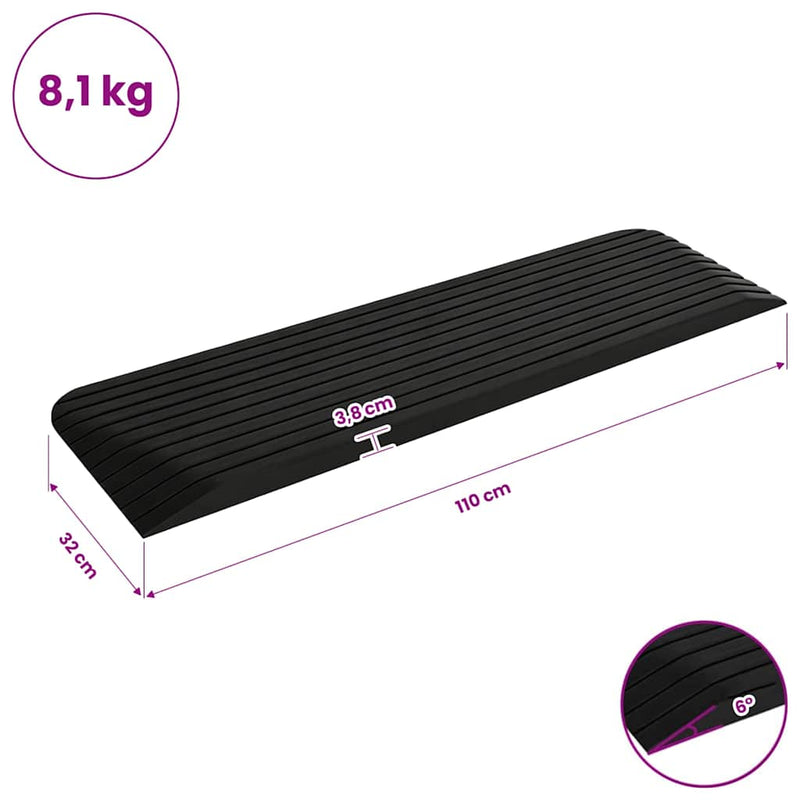 Rampe tip prag, 110x32x3,8 cm, cauciuc