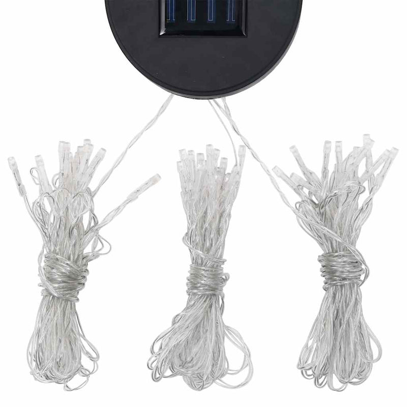 Pavilion cu șiruri lumini LED, crem, 400x300 cm, aluminiu