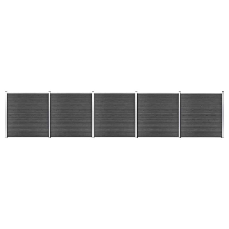 Set de panouri de gard ,WPC , 872x186 cm, negru