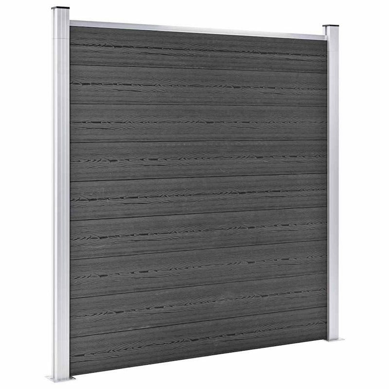 Set de panouri de gard ,WPC , 872x186 cm, negru