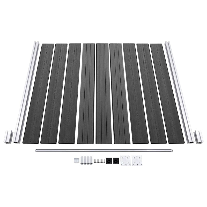 Set de panouri de gard ,WPC , 872x186 cm, negru