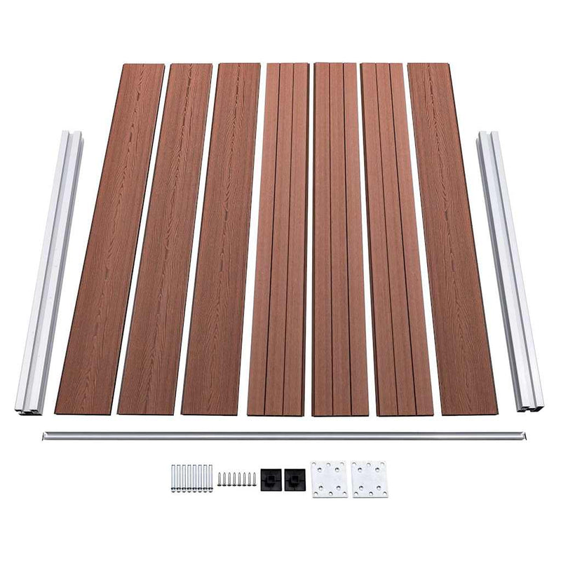 Set panouri gard, 526x146 cm, maro, WPC
