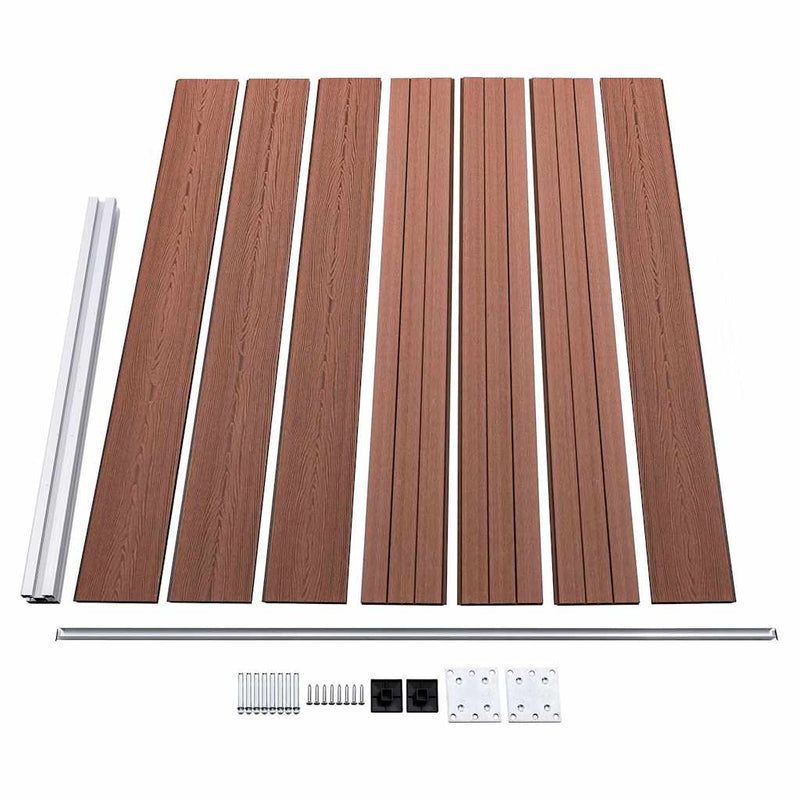 Set panouri gard, 526x146 cm, maro, WPC