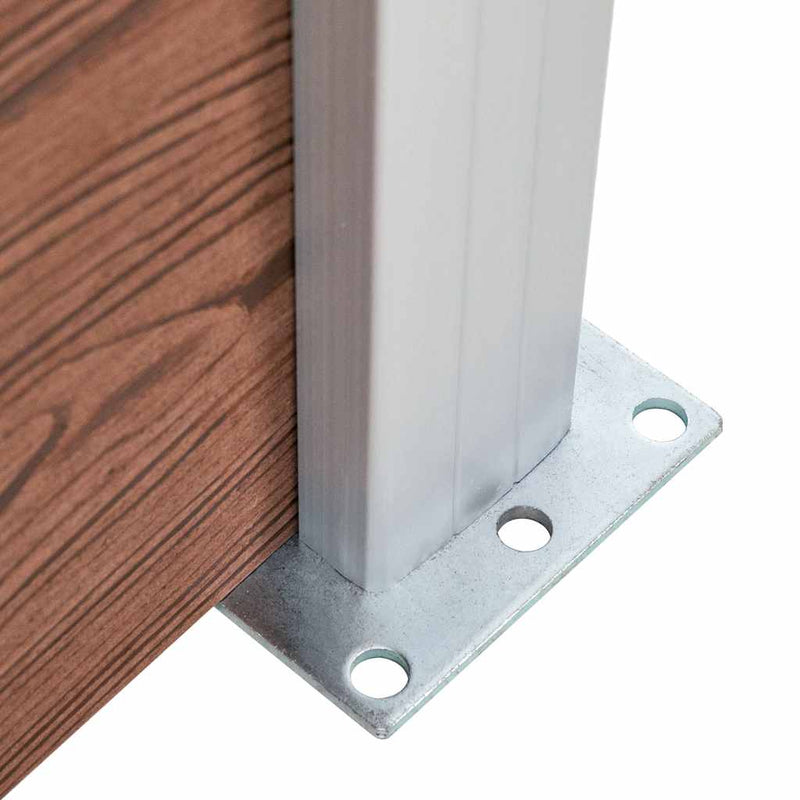 Set panouri gard, 699x146 cm, maro, WPC