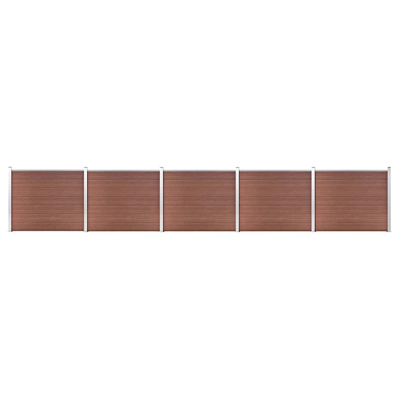 Set panouri gard, 872x146 cm, maro, WPC