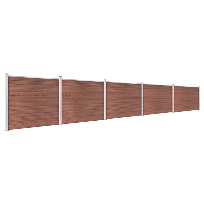Set panouri gard, 872x146 cm, maro, WPC