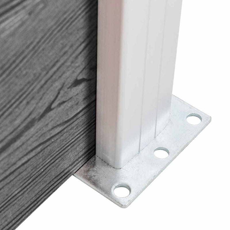 Set panouri gard, 353x146 cm, gri, WPC