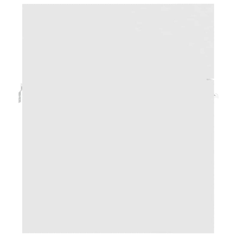 Set mobilier de baie, alb, lemn prelucrat