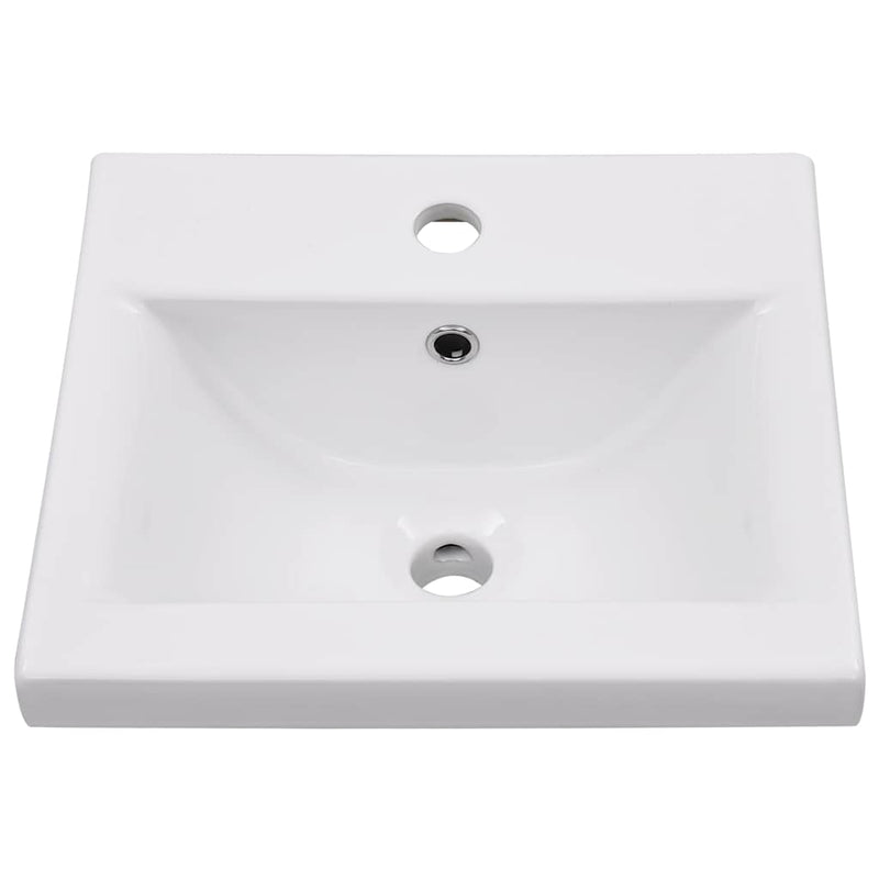 Set mobilier de baie, alb, lemn prelucrat