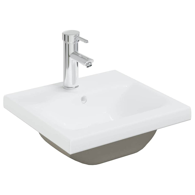 Set mobilier de baie, alb, lemn prelucrat